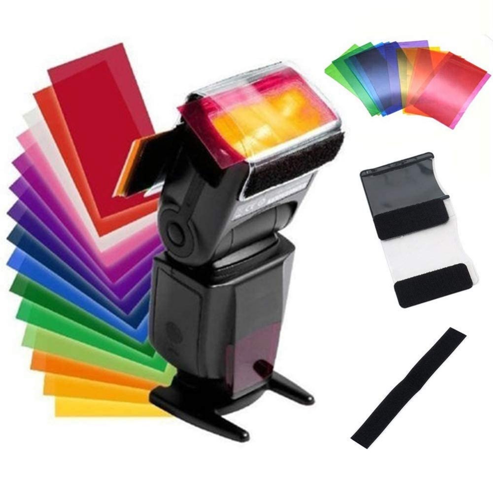 12 kleuren cameraflitsgels ver - Photography Lighting Meter recensie en prijs